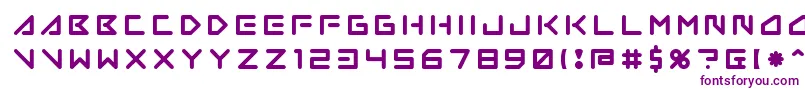 フォントInsane Hours 2 – 白い背景に紫のフォント