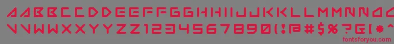フォントInsane Hours 2 – 赤い文字の灰色の背景