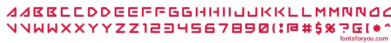 フォントInsane Hours 2 – 白い背景に赤い文字