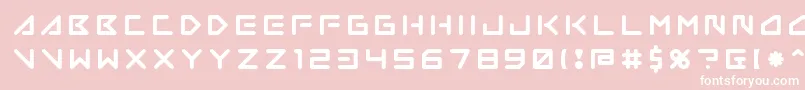 Insane Hours 2-fontti – valkoiset fontit vaaleanpunaisella taustalla