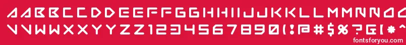 フォントInsane Hours 2 – 赤い背景に白い文字