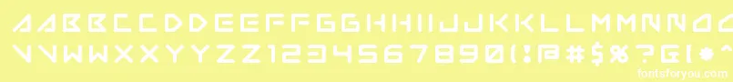 フォントInsane Hours 2 – 黄色い背景に白い文字