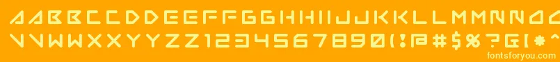 フォントInsane Hours 2 – オレンジの背景に黄色の文字