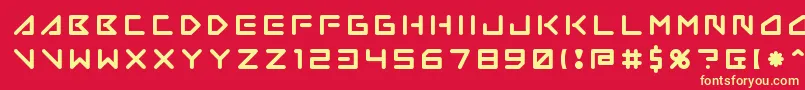 Insane Hours 2-fontti – keltaiset fontit punaisella taustalla