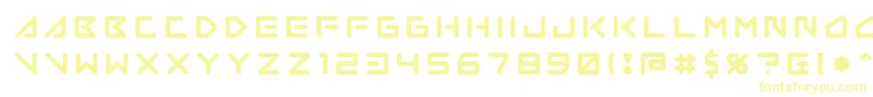 Шрифт Insane Hours 2 – жёлтые шрифты на белом фоне