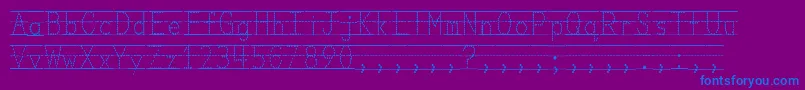 MissOlsensClassroomFonts Font – Blue Fonts on Purple Background