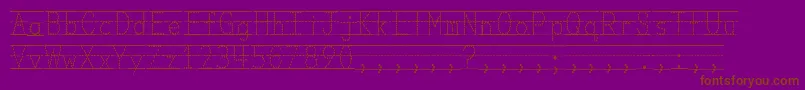 MissOlsensClassroomFonts Font – Brown Fonts on Purple Background