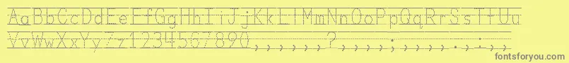 MissOlsensClassroomFonts Font – Gray Fonts on Yellow Background