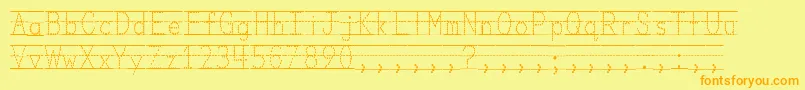 MissOlsensClassroomFonts Font – Orange Fonts on Yellow Background
