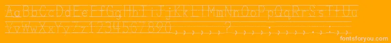 MissOlsensClassroomFonts Font – Pink Fonts on Orange Background