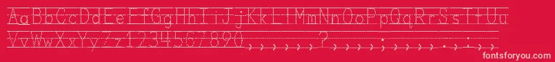 MissOlsensClassroomFonts Font – Pink Fonts on Red Background