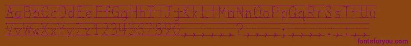 MissOlsensClassroomFonts Font – Purple Fonts on Brown Background
