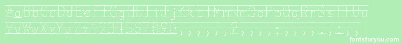 MissOlsensClassroomFonts Font – White Fonts on Green Background