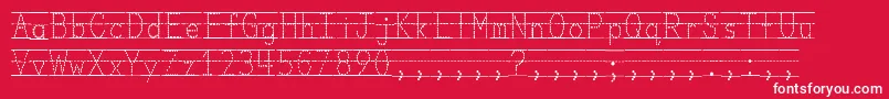 MissOlsensClassroomFonts Font – White Fonts on Red Background