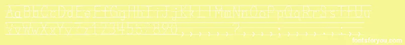 MissOlsensClassroomFonts Font – White Fonts on Yellow Background