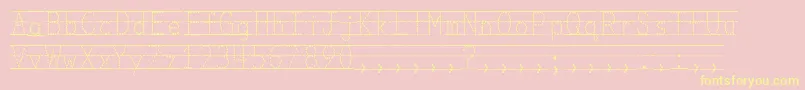 MissOlsensClassroomFonts Font – Yellow Fonts on Pink Background