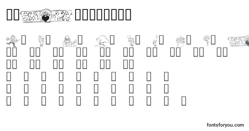 Schriftart KrIrishKat2 – Alphabet, Zahlen, spezielle Symbole
