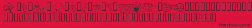 KrIrishKat2 Font – Black Fonts on Red Background