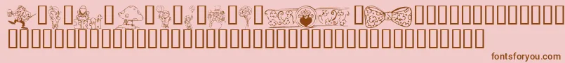 Подробнее о шрифте KrIrishKat2 Шрифт KrIrishKat2 – коричневые шрифты на розовом фоне