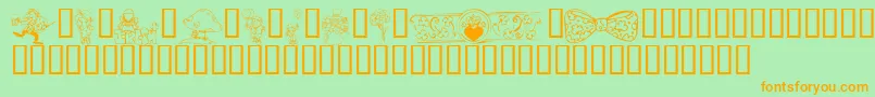 KrIrishKat2 Font – Orange Fonts on Green Background