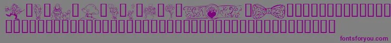 KrIrishKat2 Font – Purple Fonts on Gray Background