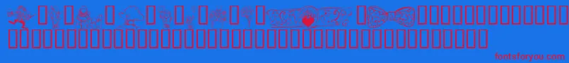 KrIrishKat2 Font – Red Fonts on Blue Background