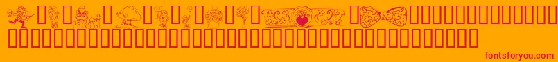 KrIrishKat2 Font – Red Fonts on Orange Background