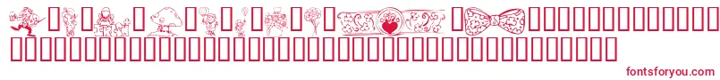 KrIrishKat2 Font – Red Fonts on White Background