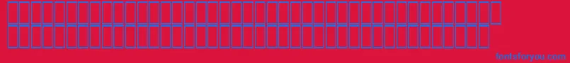 Czcionka AcsTopazzExtraBold – niebieskie czcionki na czerwonym tle