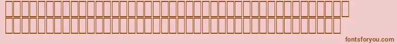 フォントAcsTopazzExtraBold – ピンクの背景に茶色のフォント