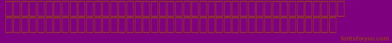 フォントAcsTopazzExtraBold – 紫色の背景に茶色のフォント
