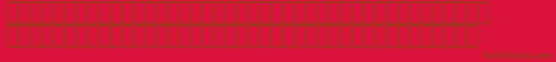 Czcionka AcsTopazzExtraBold – brązowe czcionki na czerwonym tle