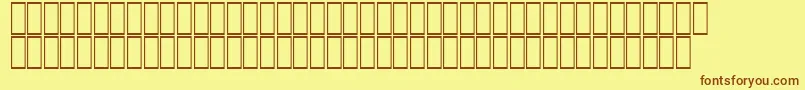 AcsTopazzExtraBold-fontti – ruskeat fontit keltaisella taustalla