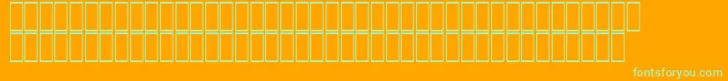 Czcionka AcsTopazzExtraBold – zielone czcionki na pomarańczowym tle