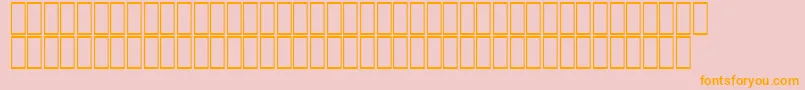 AcsTopazzExtraBold-fontti – oranssit fontit vaaleanpunaisella taustalla