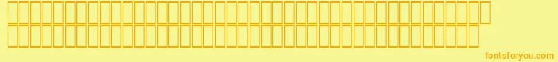 AcsTopazzExtraBold-fontti – oranssit fontit keltaisella taustalla