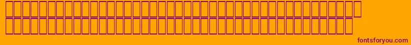 Czcionka AcsTopazzExtraBold – fioletowe czcionki na pomarańczowym tle