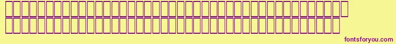 フォントAcsTopazzExtraBold – 紫色のフォント、黄色の背景