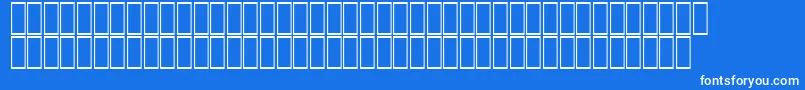 Czcionka AcsTopazzExtraBold – białe czcionki na niebieskim tle