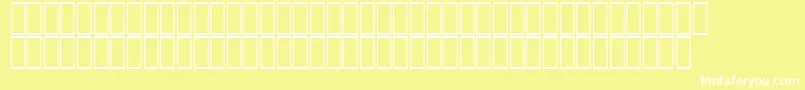 Czcionka AcsTopazzExtraBold – białe czcionki na żółtym tle