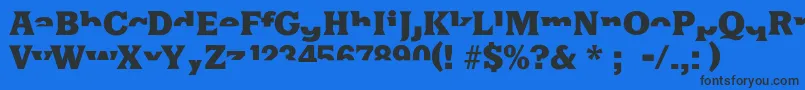 フォントHalfsareenoughlatin – 黒い文字の青い背景