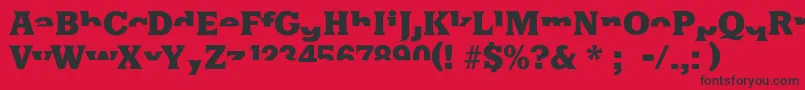 Halfsareenoughlatin Font – Black Fonts on Red Background