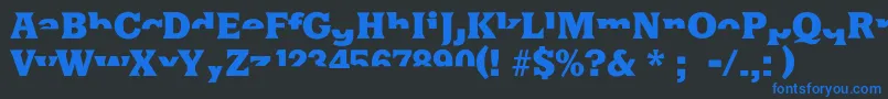 Halfsareenoughlatin Font – Blue Fonts on Black Background