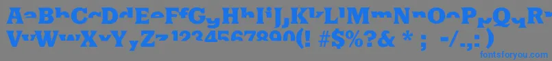Halfsareenoughlatin Font – Blue Fonts on Gray Background