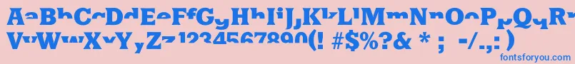Halfsareenoughlatin Font – Blue Fonts on Pink Background