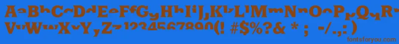Halfsareenoughlatin Font – Brown Fonts on Blue Background