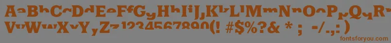 Halfsareenoughlatin Font – Brown Fonts on Gray Background