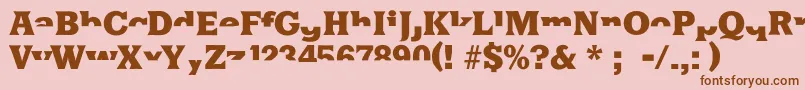 Halfsareenoughlatin Font – Brown Fonts on Pink Background