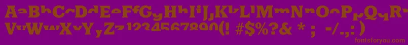 Halfsareenoughlatin Font – Brown Fonts on Purple Background