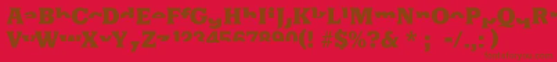 Halfsareenoughlatin Font – Brown Fonts on Red Background